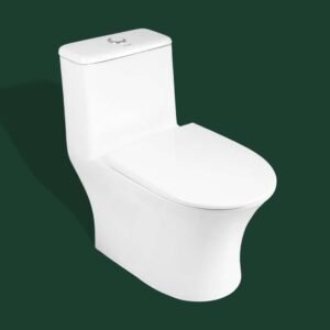 Harrington One Piece Commode 010019 – Glossy White Rimless Tornado Flush