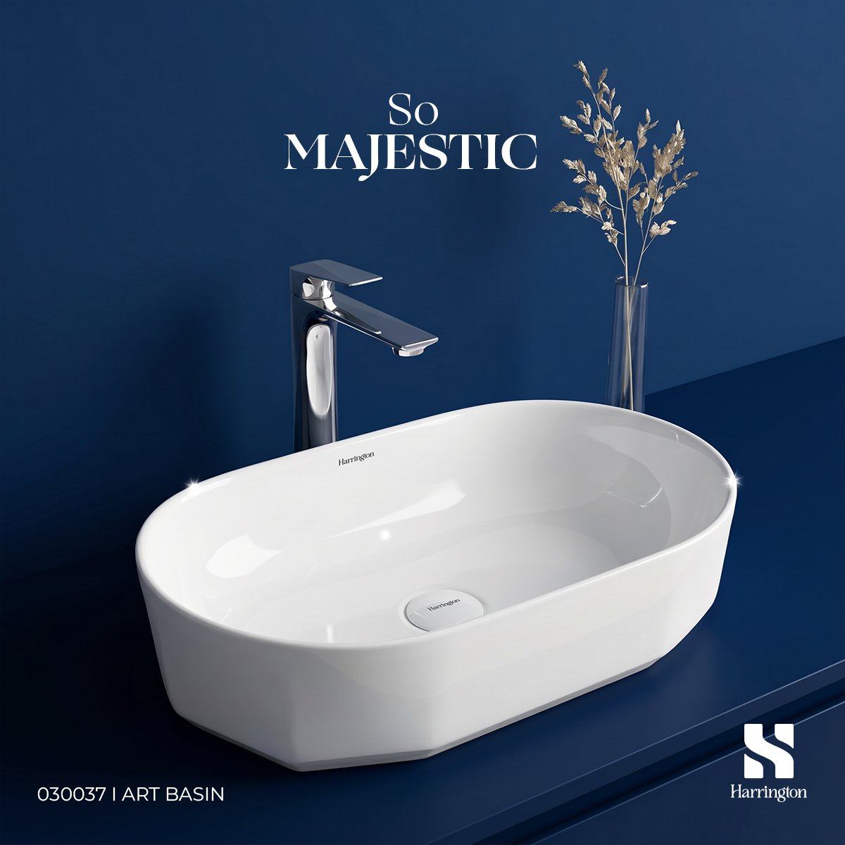 Harrington Art Basin 030037 – Glossy White Porcelain Slim Edge - Creative 2